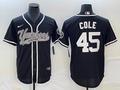 Men's New York Yankees Gerrit Cole #45 Black Jersey Joint Edition