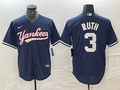 Men's New York Yankees Babe Ruth #3 Navy Limited Jersey
