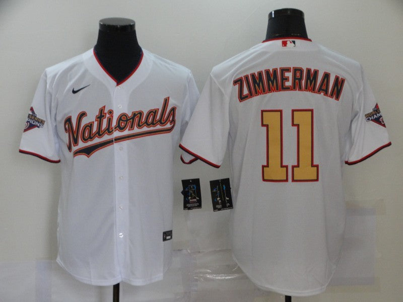 Men's Washington Nationals Ryan Zimmerman #11 White Baseball Jersey