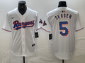 Men's Texas Rangers Corey Seager #5 White 2024 Gold Collection Limited Jersey