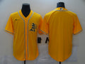 Men's Oakland Athletics Gold Alternate Blank Jersey