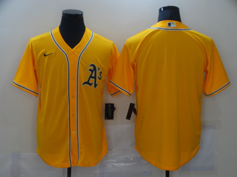 Men's Oakland Athletics Gold Alternate Blank Jersey