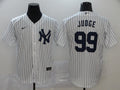 Men's New York Yankees Aaron Judge #99 White Baseball Jersey