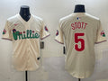 Men's Philadelphia Phillies Bryson Stott #5 Cream Team Jersey