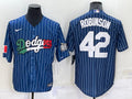 Men's Los Angeles Dodgers Jackie Robinson #42 Blue Stitched Jersey