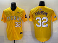 Men's LSU Tigers Kade Anderson #32 Yellow Jersey