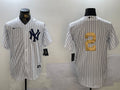 Men's New York Yankees Derek Jeter #2 White Team Jersey