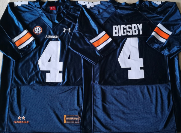 Men's Auburn Tigers Tank Bigsby #4 Navy Jersey