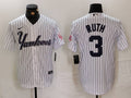 Men's New York Yankees Babe Ruth White Jersey