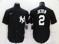 Men's New York Yankees Derek Jeter #2 Black Baseball Jersey