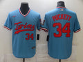 Men's Minnesota Twins Kirby Puckett #34 Blue Jersey