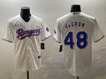 Men's Texas Rangers Jacob deGrom #48 White Limited Jersey