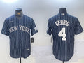 Men's New York Yankees Lou Gehrig #4 Navy Jersey