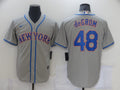 Men's New York Mets Jacob deGrom #48 Gray Baseball Jersey