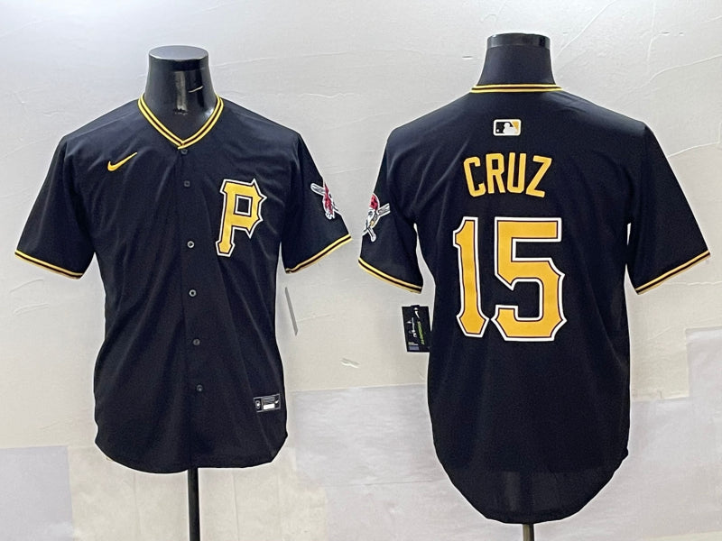 Men's Pittsburgh Pirates Oneil Cruz #15 Black Limited Jersey