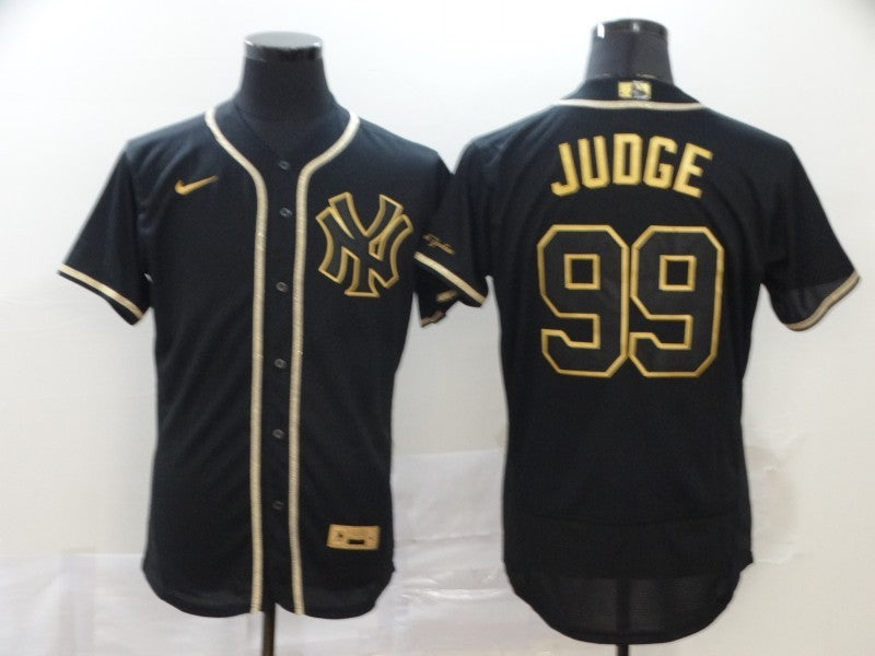 Men's New York Yankees Aaron Judge #99 Black Stitched Jersey