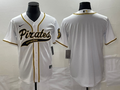 Men's Pittsburgh Pirates White Blank Jersey Joint Edition
