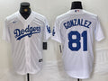 Men's Los Angeles Dodgers Victor Gonzalez #81 White Limited Jersey