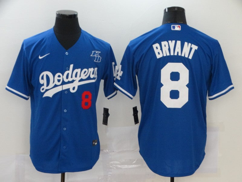 Men's Los Angeles Dodgers Kobe Bryant #8 Blue Baseball Jersey