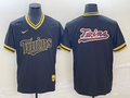 Men's Minnesota Twins Black Logo Jersey