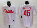 Men's Philadelphia Phillies Zack Wheeler #45 White Jersey