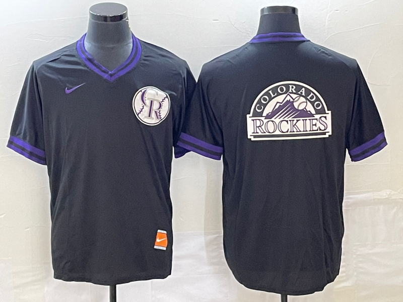 Men's Colorado Rockies Black Alternate Team Jersey