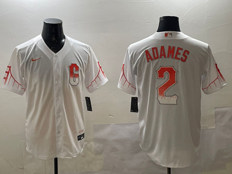 Men's San Francisco Giants Willy Adames #2 White City Connect Jersey