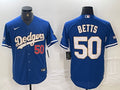 Men's Los Angeles Dodgers Mookie Betts #50 Blue Jersey