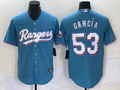 Men's Texas Rangers Adolis Garcia #53 Blue Jersey