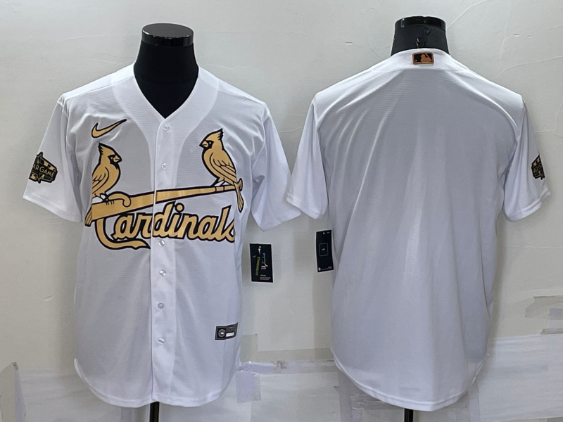 Men's St. Louis Cardinals White Blank Jersey