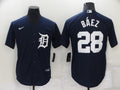 Men's Detroit Tigers Javier Baez #28 Navy Baseball Jersey