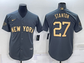 Men's New York Yankees Giancarlo Stanton #27 Gray Jersey
