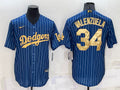 Men's Los Angeles Dodgers Fernando Valenzuela #34 Blue Jersey