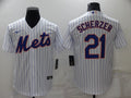 Men's New York Mets Max Scherzer #21 White Baseball Jersey