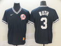 Men's New York Yankees Babe Ruth #3 Navy Jersey