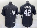 Men's New York Yankees Mariano Rivera #42 Black Baseball Jersey