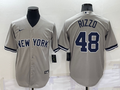 Men's New York Yankees Anthony Rizzo #48 Gray Baseball Jersey