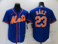 Men's New York Mets Javier Baez #23 Blue Baseball Jersey