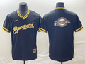 Men's Milwaukee Brewers Black Team Jersey