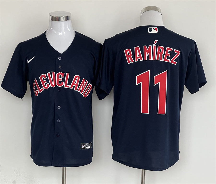 Men's Cleveland Guardians Jos¨¦ Ram¨ªrez Nike Navy Jersey