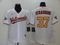 Men's Washington Nationals Stephen Strasburg #37 White Stitched Jersey