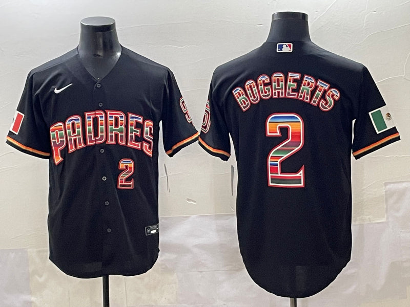 Men's San Diego Padres Xander Bogaerts #2 Black Limited Jersey