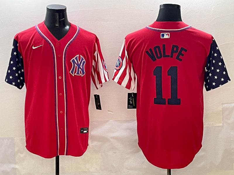 Men's New York Yankees Anthony Volpe #11 Red Limited Jersey