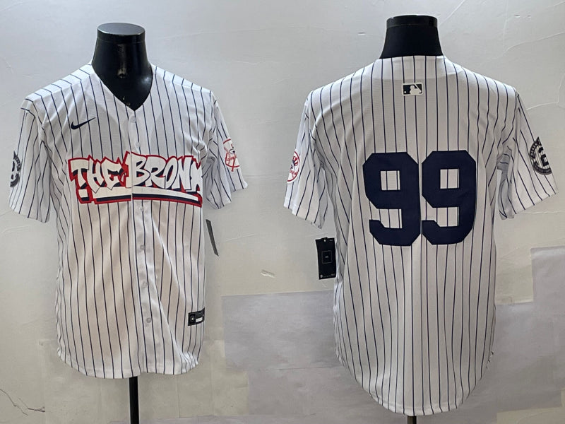 Men's New York Yankees Aaron Judge White Name Jersey
