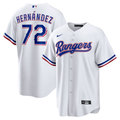 Men's Texas Rangers Jonathan Hernandez #72 White Home Jersey