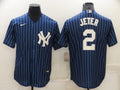 Men's New York Yankees Derek Jeter #2 Blue Baseball Jersey