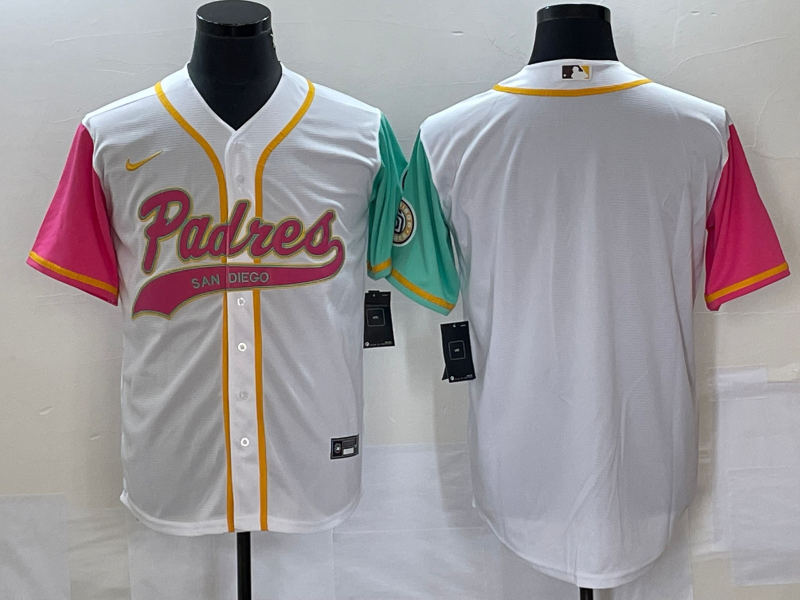 Men's San Diego Padres White City Connect Blank Jersey Joint Edition