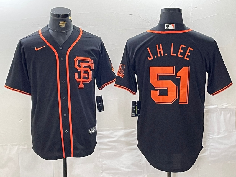 Men's San Francisco Giants Jung Hoo Lee #51 Black Jersey