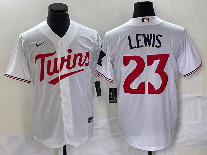 Men's Minnesota Twins Royce Lewis #23 White Home Jersey