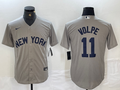Men's New York Yankees Anthony Volpe #11 Gray Limited Jersey